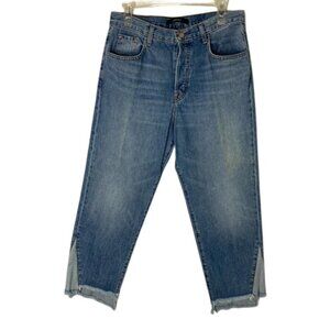 J Brand Size 30 Wynne High Rise Crop Medium Wash Button Fly Jeans